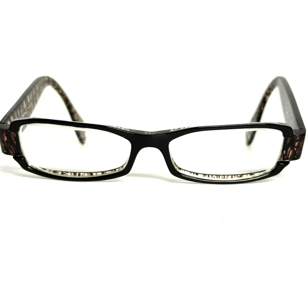 Face a Face Paris Eyeglass Frames AXESS 5 50-14 COL 151 Black Patterned Rectangl